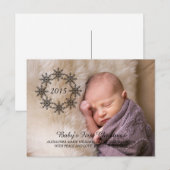 Ebony Snowflake Wreath Holiday Foto Briefkaart (Voorkant / Achterkant)