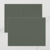 Ebony Solid Color Briefkaart (Voorkant / Achterkant)