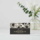 Ebony Sunflower Floral Visitekaartje (Staand voorkant)