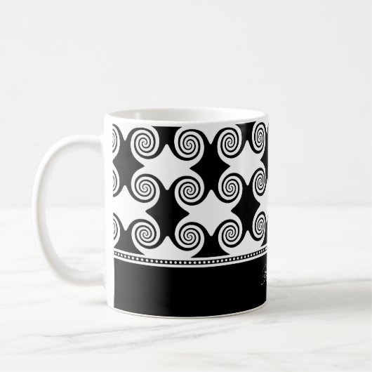 Ebony Swirls Coffee Mok (Links)