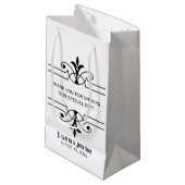 Ebony v2 Fancy ornamental Gift Bag Klein Cadeauzakje (Voorkant Gekanteld)