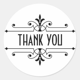 Ebony v2 Fancy sierlijk Bedankt Stickers