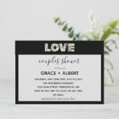 Ebony Vanilla Strawberry Hydrangeas Couples Shower Kaart (Staand voorkant)