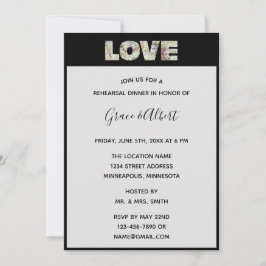 Ebony Vanilla Strawberry Hydrangeas Rehearsal Kaart