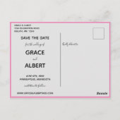 Ebony Vanilla Strawberry Hydrangeas Save the Date Briefkaart (Achterkant)