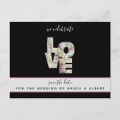 Ebony Vanilla Strawberry Hydrangeas Save the Date Briefkaart (Voorkant)