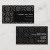 Ebony Victoriaans Damask Visitekaartje (Voorkant / Achterkant)