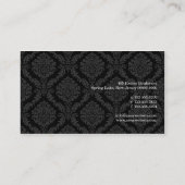 Ebony Victoriaans Damask Visitekaartje (Achterkant)