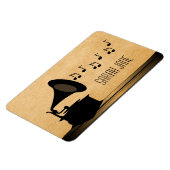 Ebony Vintage Gramophone Premium Magneet (Linkerzijde)