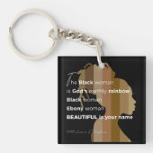 Ebony woman, key chain sleutelhanger (voorkant)