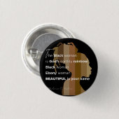  Ebony woman, Tote Bag Ronde Button 3,2 Cm (Voorkant /achterkant)