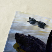 Ebony zwarte zwanen, badhanddoekset strandlaken (In situ)