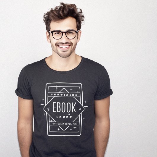 Ebook Book Lover Gecertificeerd Minimalist T-shirt