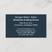 eBook World Connection Ghostwriter, ZSSG Visitekaartje (Achterkant)