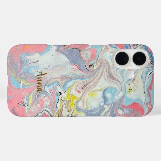 Ebru Art Pastel Abstract —  Case-Mate iPhone Case (Achterkant (horizontaal))