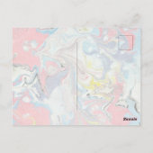 Ebru Art Pastel Abstract — Signature Mat Briefkaart (Achterkant)
