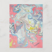 Ebru Art Pastel Abstract — Signature Mat Briefkaart (Voorkant)