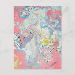 Ebru Art Pastel Abstract — Signature Mat Briefkaart