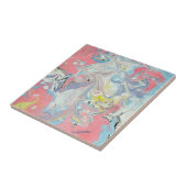 Ebru Art Pastel Abstract Tegeltje (Zijkant)