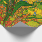 Ebru Marbling Bloemenpatroon Cadeaupapier (Hoek)