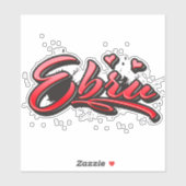 Ebru red Heart Graffiti Aufkleber Sticker (Vel)
