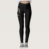 Ebru white gold Handwriting Hose Leggings (Voorkant)