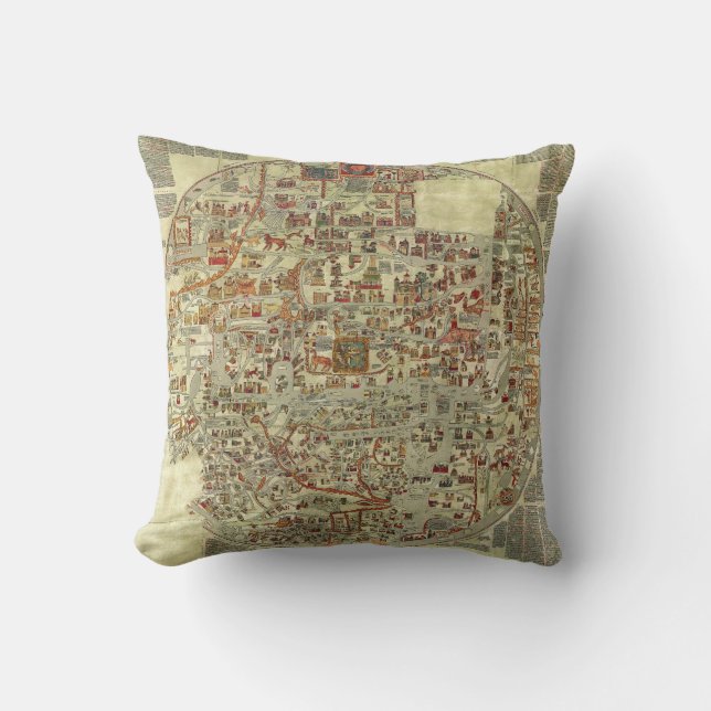 Ebstorf Map Pillow Kussen (Voorkant)