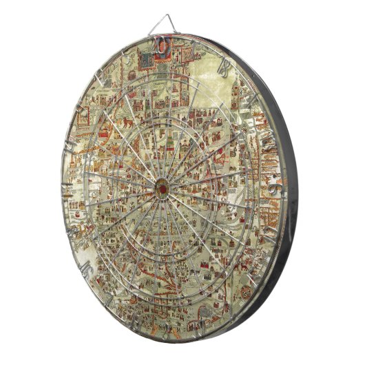 Ebstorfer Old Wereldkaart Dartbord (Voorkant Rechts)
