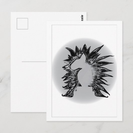 EBT schaakridder moderne huisdier kunst illustrati Briefkaart (Voorkant / Achterkant)