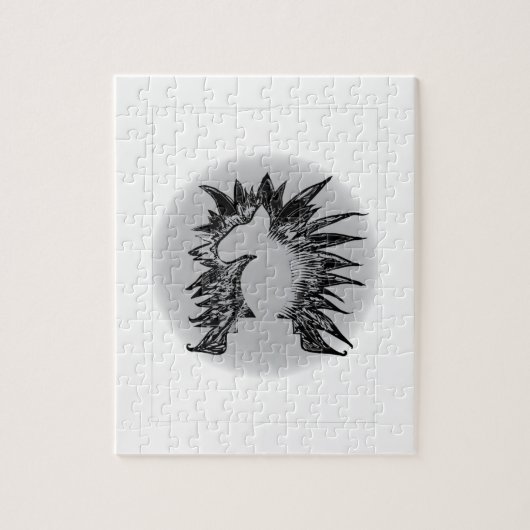 EBT schaakridder moderne huisdier kunst illustrati Legpuzzel (Verticaal)