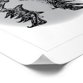 EBT schaakridder moderne huisdier kunst illustrati Poster (Hoek)