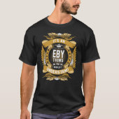 EBY-naam, EBY-familienaam crest T-shirt (Voorkant)