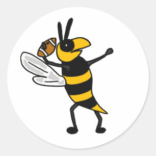 EC- Gele Jas Gooien Football Cartoon Ronde Sticker