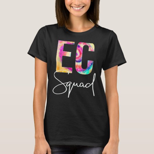 EC Squad Tie Dye Terug naar School Vrouwen Waarder T-shirt (Voorkant)