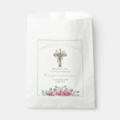 Ecalyptus & Roses Wooden Cross Funeral Seed Packet Bedankzakje (Voorkant)