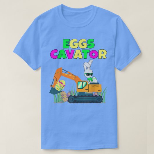 Ecavator Easter Bunny Eggs Cavator Kinder Toddler  T-shirt (Design voorkant)