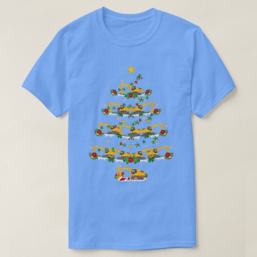 Ecavator Lover Xmas overeenkomend met kerstman Chr T-shirt (Design voorkant)