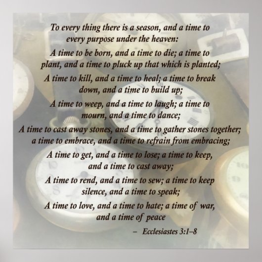 Ecc 3 1-8 Op elk moment is er een seizoen Poster (Voorkant)