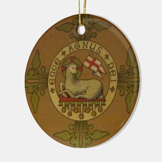 Ecce Agnus Dei Keramisch Ornament (Links)