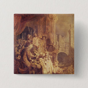 Ecce Homo, 1634 Vierkante Button 5,1 Cm