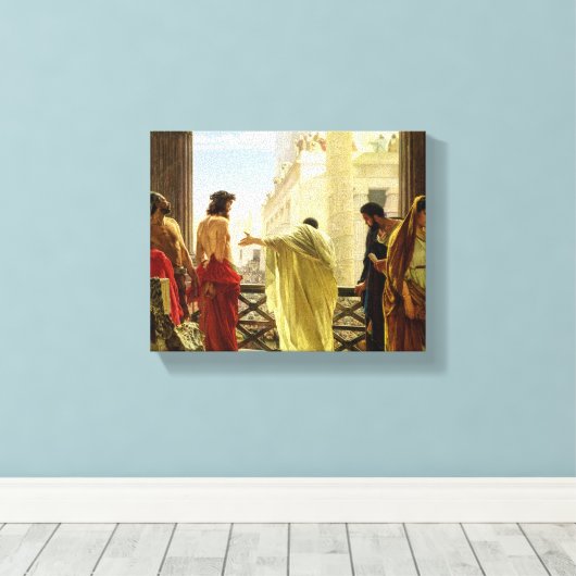Ecce Homo, 1871, ingediend door Antonio Ciseri Canvas Afdruk (Insitu (Houten vloer))