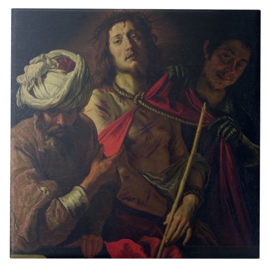 Ecce Homo (olie op doek) Tegeltje (Voorkant)