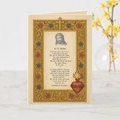 Ecce Homo Opgevouwen Heilige Kaart Gedicht Heilig  (Gele Bloem)