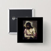 Ecce Homo - Titiaan - 1558 Vierkante Button 5,1 Cm (Voorkant /achterkant)