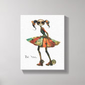 Eccentric Fantasievolle Vrouw - Wees jezelf. Canvas Afdruk (Voorkant)