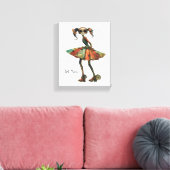 Eccentric Fantasievolle Vrouw - Wees jezelf. Canvas Afdruk (Insitu (Woonkamer))