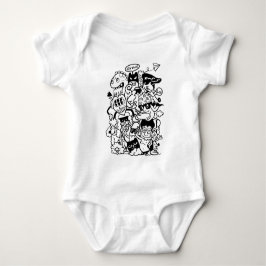 Eccentric groep van cartoonpersonages romper