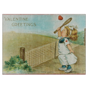 Eccentric kitsch tennis Valentijnsdag, circa 1915 Snijplank