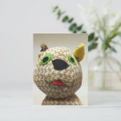 Eccentric Tongue-out gekookte kat Briefkaart (Staand voorkant)