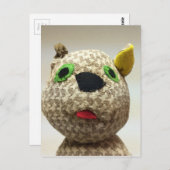 Eccentric Tongue-out gekookte kat Briefkaart (Voorkant / Achterkant)